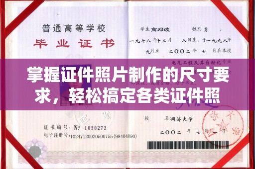 雅安掌握证件照片制作的尺寸要求，轻松搞定各类证件照