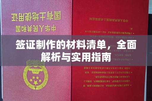雅安签证制作的材料清单，全面解析与实用指南
